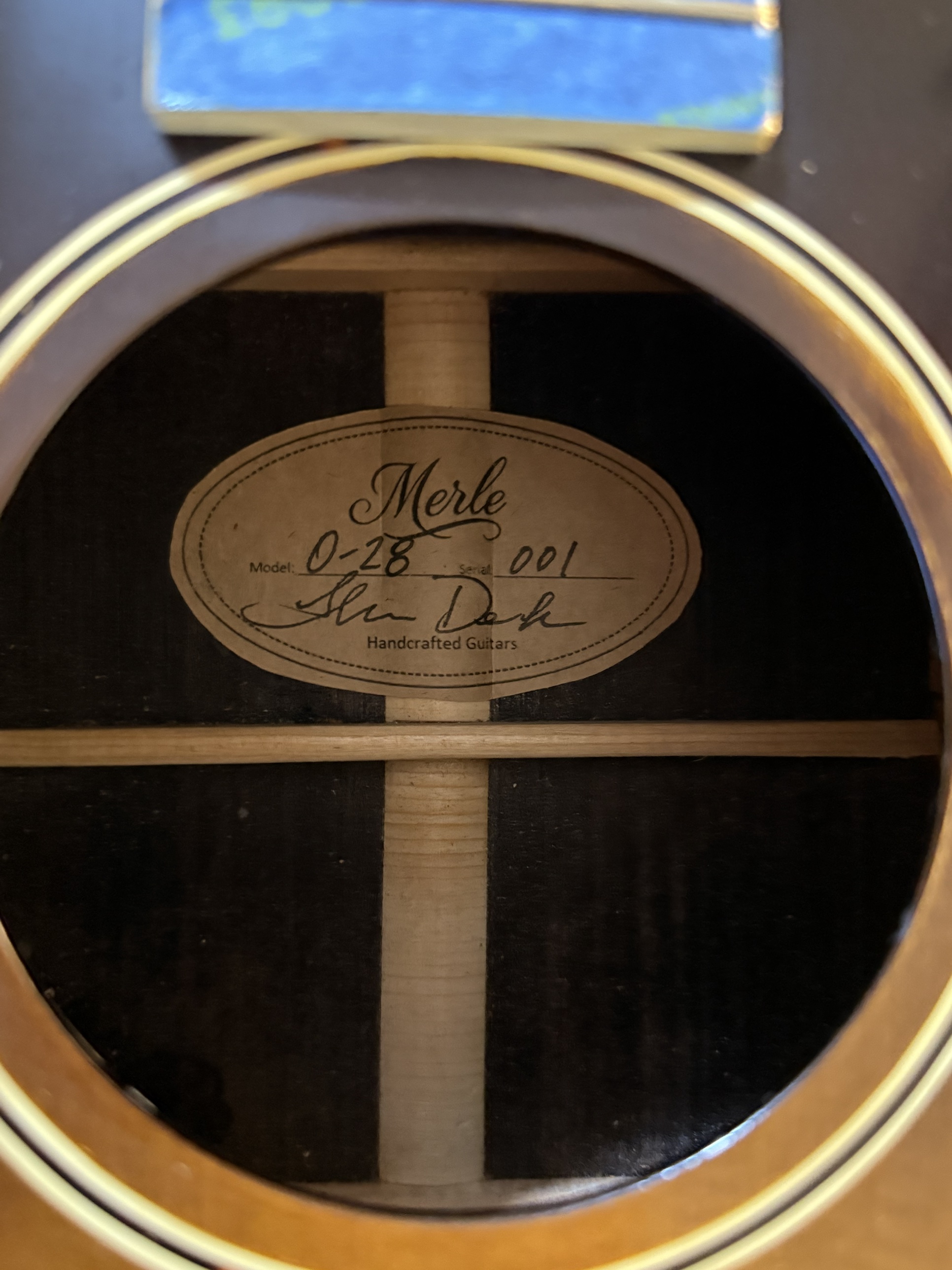 Label, inside the soundhole